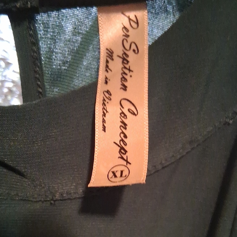 Perseption Concept Teal Cold Shoulder Blouse - image 4